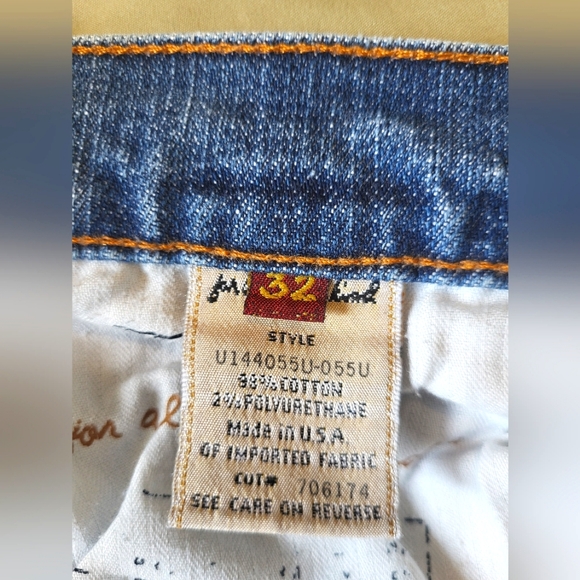 7 for all Mankind button fly boy-cut straight leg jeans size 32 - Picture 8 of 9